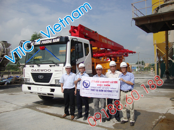 Bơm bê tông cần 37m-38m